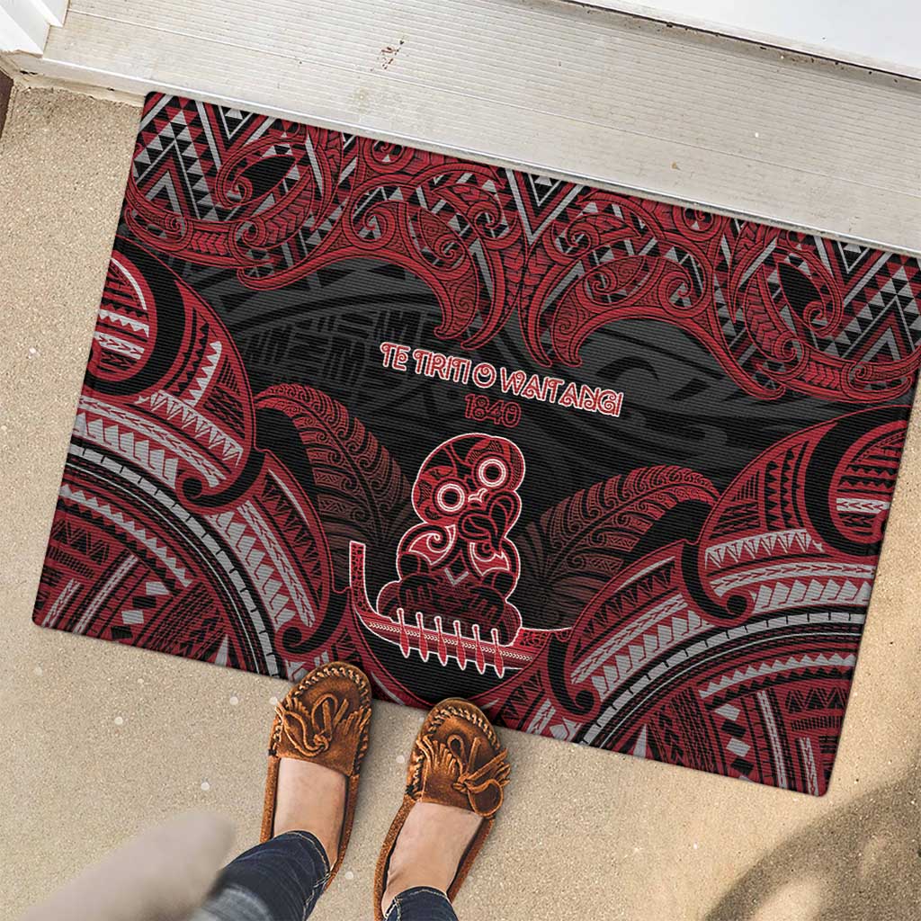 New Zealand Waitangi Day Rubber Doormat Te Tiriti O Waitangi 1840 DT05 - Polynesian Pride