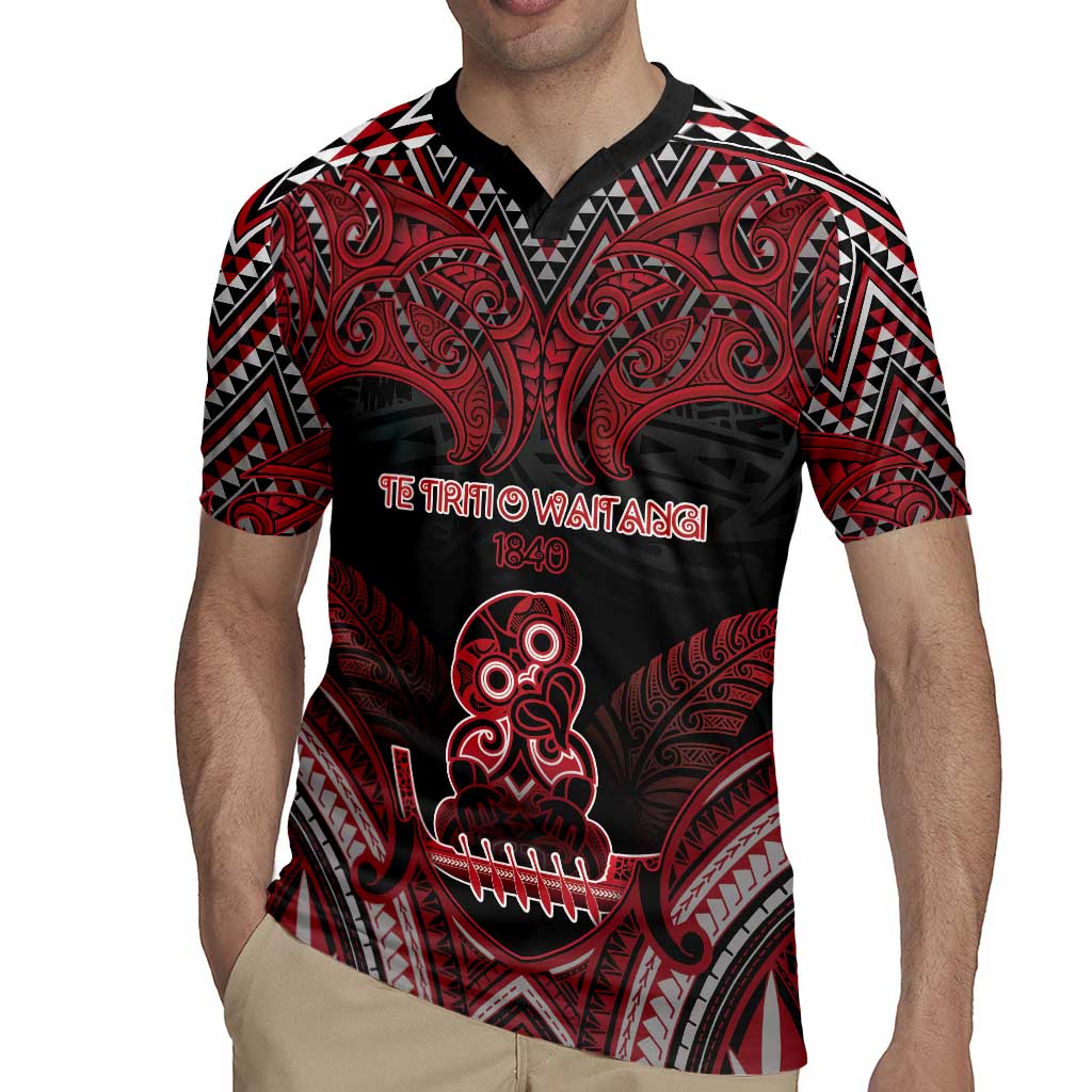Personalised New Zealand Waitangi Day Rugby Jersey Te Tiriti O Waitangi 1840 DT05 - Polynesian Pride