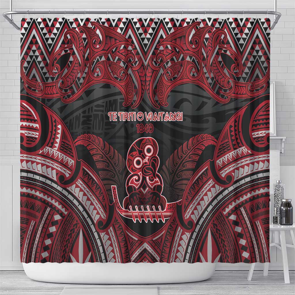New Zealand Waitangi Day Shower Curtain Te Tiriti O Waitangi 1840 DT05 - Polynesian Pride