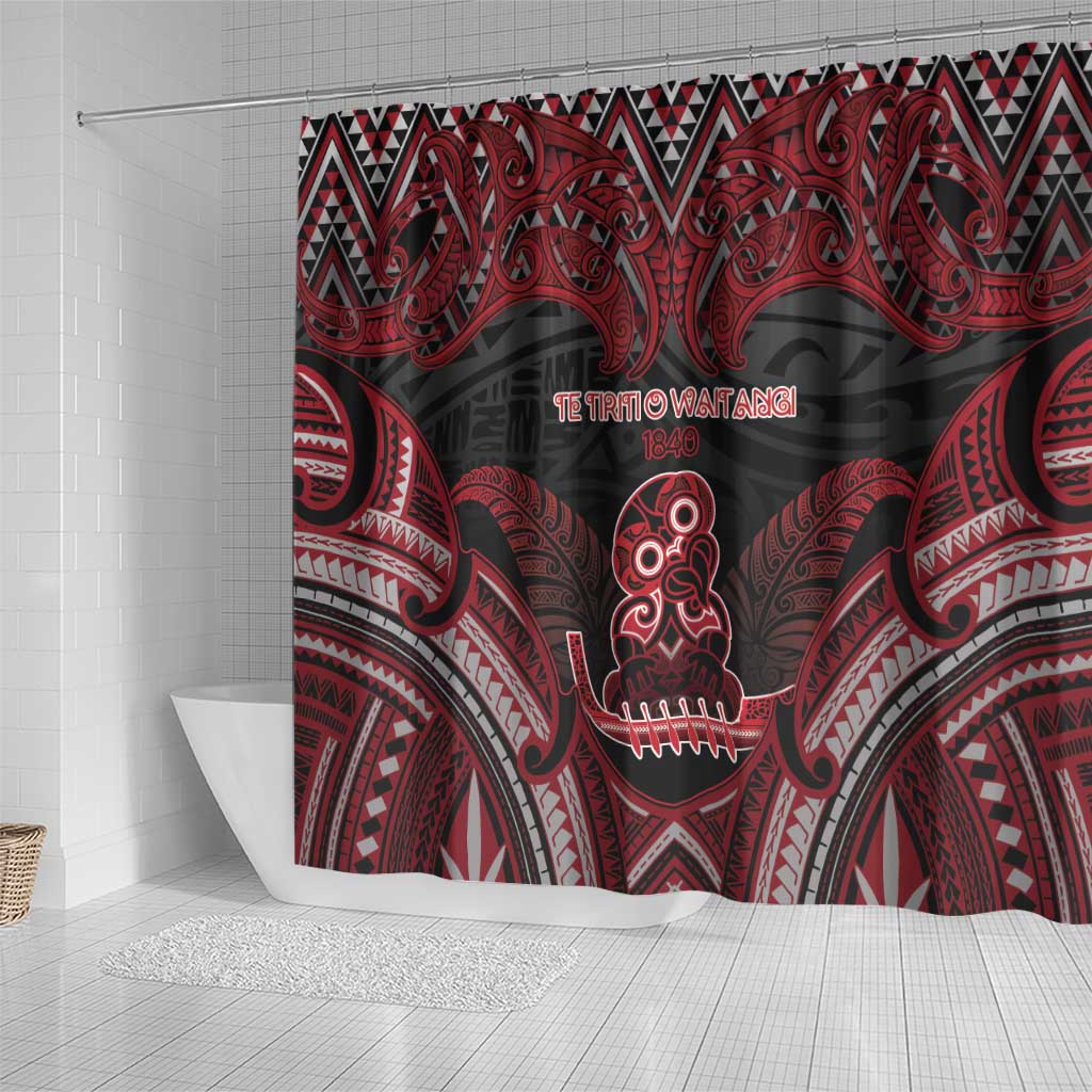 New Zealand Waitangi Day Shower Curtain Te Tiriti O Waitangi 1840 DT05 - Polynesian Pride