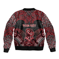 Personalised New Zealand Waitangi Day Sleeve Zip Bomber Jacket Te Tiriti O Waitangi 1840 - Polynesian Pride