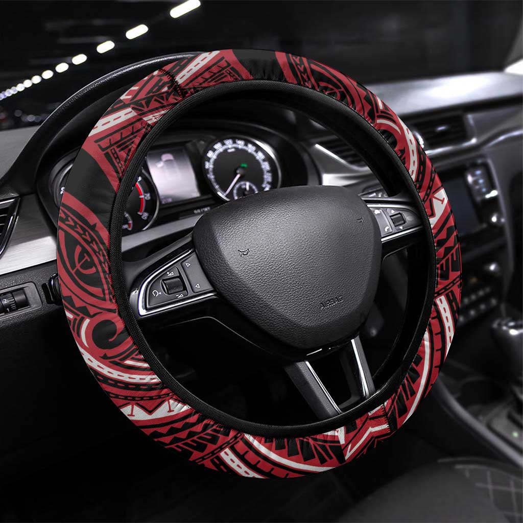 New Zealand Waitangi Day Steering Wheel Cover Te Tiriti O Waitangi 1840 DT05 Universal Fit Black - Polynesian Pride