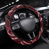 New Zealand Waitangi Day Steering Wheel Cover Te Tiriti O Waitangi 1840 DT05 Universal Fit Black - Polynesian Pride