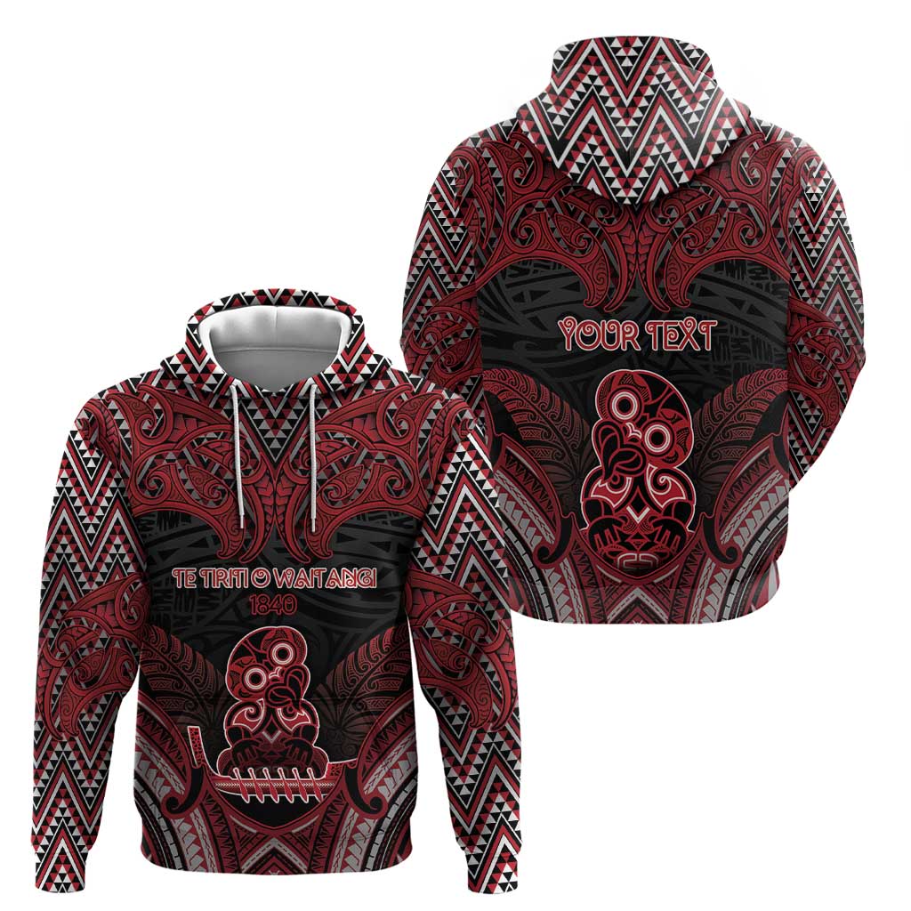 Personalised New Zealand Waitangi Day Zip Hoodie Te Tiriti O Waitangi 1840 DT05 - Polynesian Pride