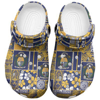 Ekamawir omo Nauru Clogs Shoes Pacific Patchwork Xmas Vibes - Polynesian Pride