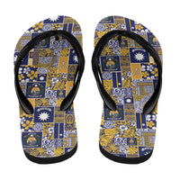 Ekamawir omo Nauru Flip Flops Pacific Patchwork Xmas Vibes - Polynesian Pride
