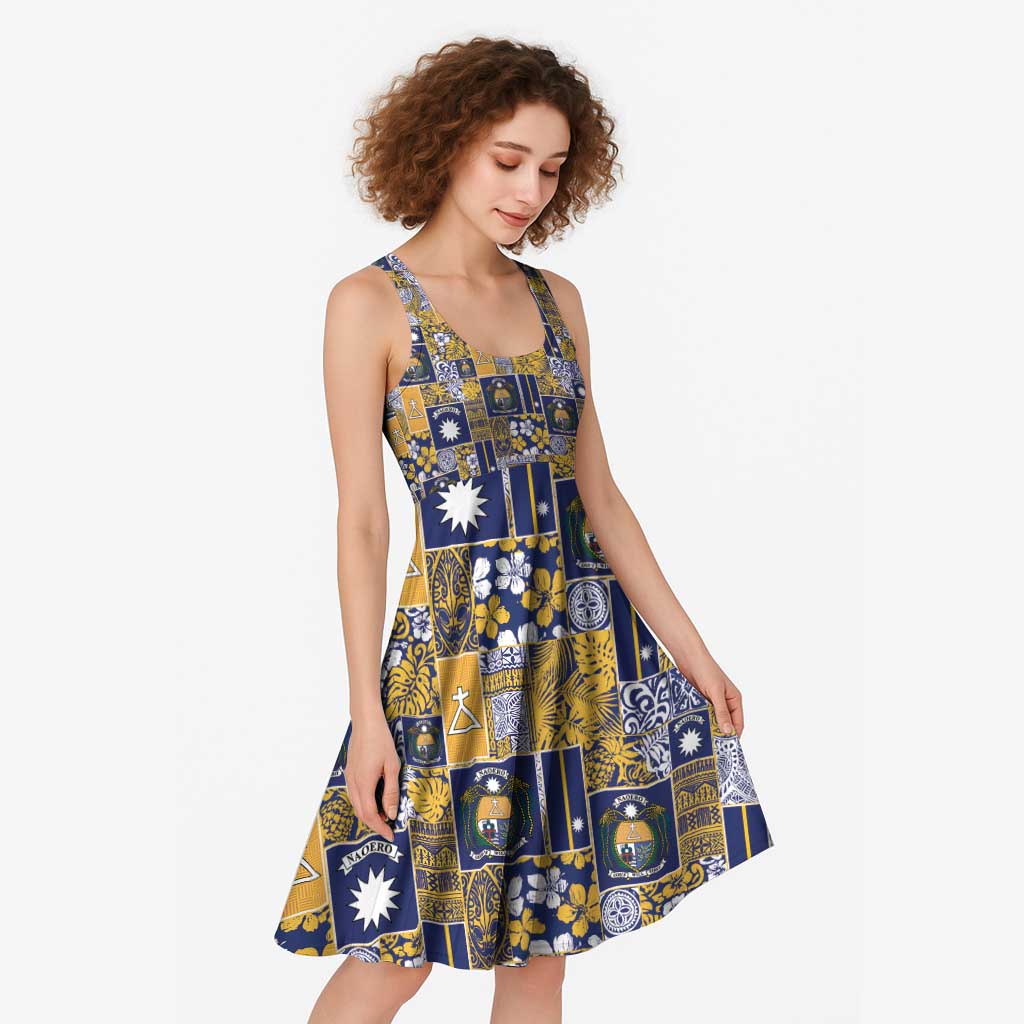 Ekamawir omo Nauru Midi Dress Pacific Patchwork Xmas Vibes - Polynesian Pride