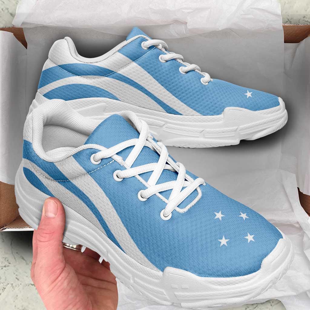 Federated States Of Micronesia Chunky Sneakers Flag-Inspired Curve Style LT05 - Polynesian Pride