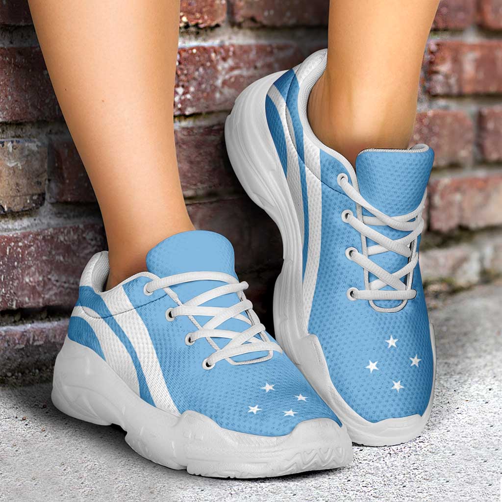 Federated States Of Micronesia Chunky Sneakers Flag-Inspired Curve Style LT05 - Polynesian Pride