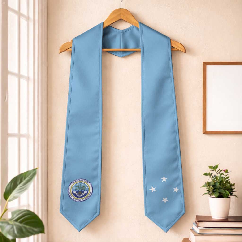 Federated States Of Micronesia Graduation Stole Flag Style LT05 One Size Blue - Polynesian Pride