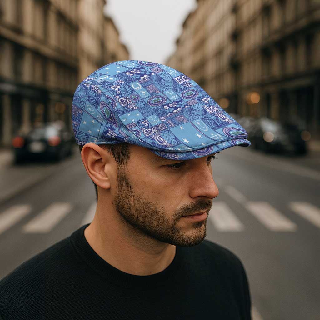 Federated States of Micronesia Merry Christmas Jeff Hat Pacific Patchwork Xmas Vibes - Polynesian Pride