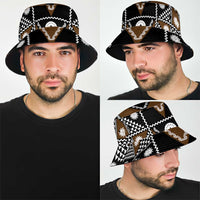 Fiji Brown Masi Pattern Bucket Hat Fijian Tapa LT01 - Polynesian Pride