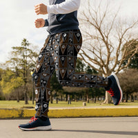 Fiji Brown Masi Pattern Jogger Pants Fijian Tapa LT01 - Polynesian Pride