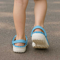 Fiji Clogs Shoes Fijian Tapa Pattern Blue - Polynesian Pride