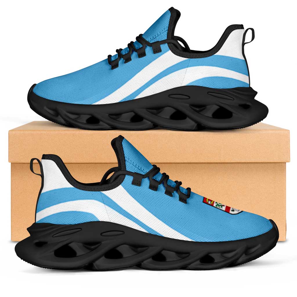 Fiji Clunky Sneakers Flag-Inspired Curve Style LT05 Blue - Polynesian Pride