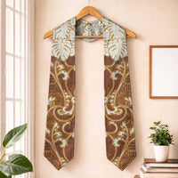 Fiji Graduation Stole Fijian Tapa Pattern Brown