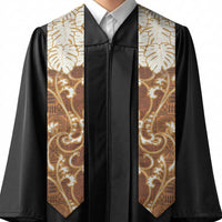 Fiji Graduation Stole Fijian Tapa Pattern Brown