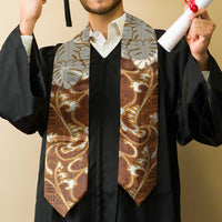 Fiji Graduation Stole Fijian Tapa Pattern Brown