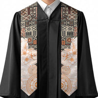 Fiji Graduation Stole Masi Tapa Pattern Brown LT05 - Polynesian Pride