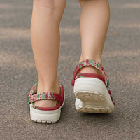 Fiji Marau na Kerisimasi Clogs Shoes Red Tagimoucia Tapa Masi Tribal LT9 - Polynesian Pride