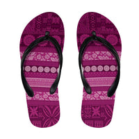 Fiji Marau na Kerisimasi Flip Flops Pink Tapa Masi Inspired Christmas LT9 Pink - Polynesian Pride