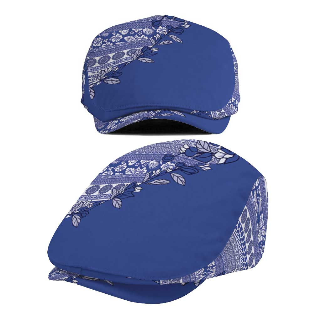 Fiji Marau na Kerisimasi Jeff Hat Blue Tagimoucia Tapa Masi Tribal - Polynesian Pride