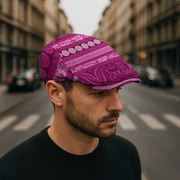 Fiji Marau na Kerisimasi Jeff Hat Pink Tapa Masi Inspired Christmas - Polynesian Pride