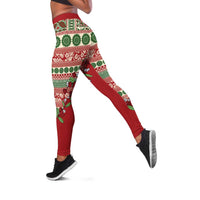 Fiji Marau na Kerisimasi Leggings Red Tagimoucia Tapa Masi Tribal LT9 Red - Polynesian Pride