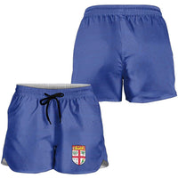 Fijian Football Shorts for Women Tapa Pattern and Shark Tribal LT03 - Polynesian Pride
