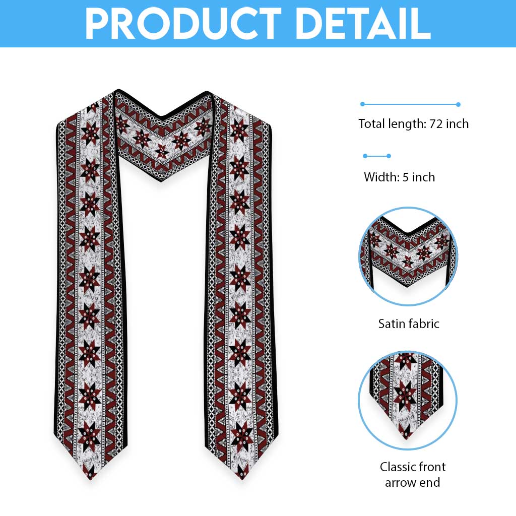 Fijian Masi Pattern Special Graduation Stole LT01 - Polynesian Pride