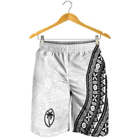 Fijian Rugby Shorts for Men Tapa Pattern and Palm Tree Tribal LT03 - Polynesian Pride