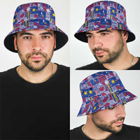 Filipino Maligayang Pasko Bucket Hat Pacific Patchwork Xmas Vibes - Polynesian Pride
