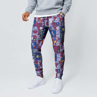 Filipino Maligayang Pasko Jogger Pants Pacific Patchwork Xmas Vibes LT9 - Polynesian Pride
