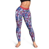 Filipino Maligayang Pasko Leggings Pacific Patchwork Xmas Vibes LT9 - Polynesian Pride