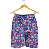 Filipino Maligayang Pasko Shorts for Men Pacific Patchwork Xmas Vibes LT9 - Polynesian Pride
