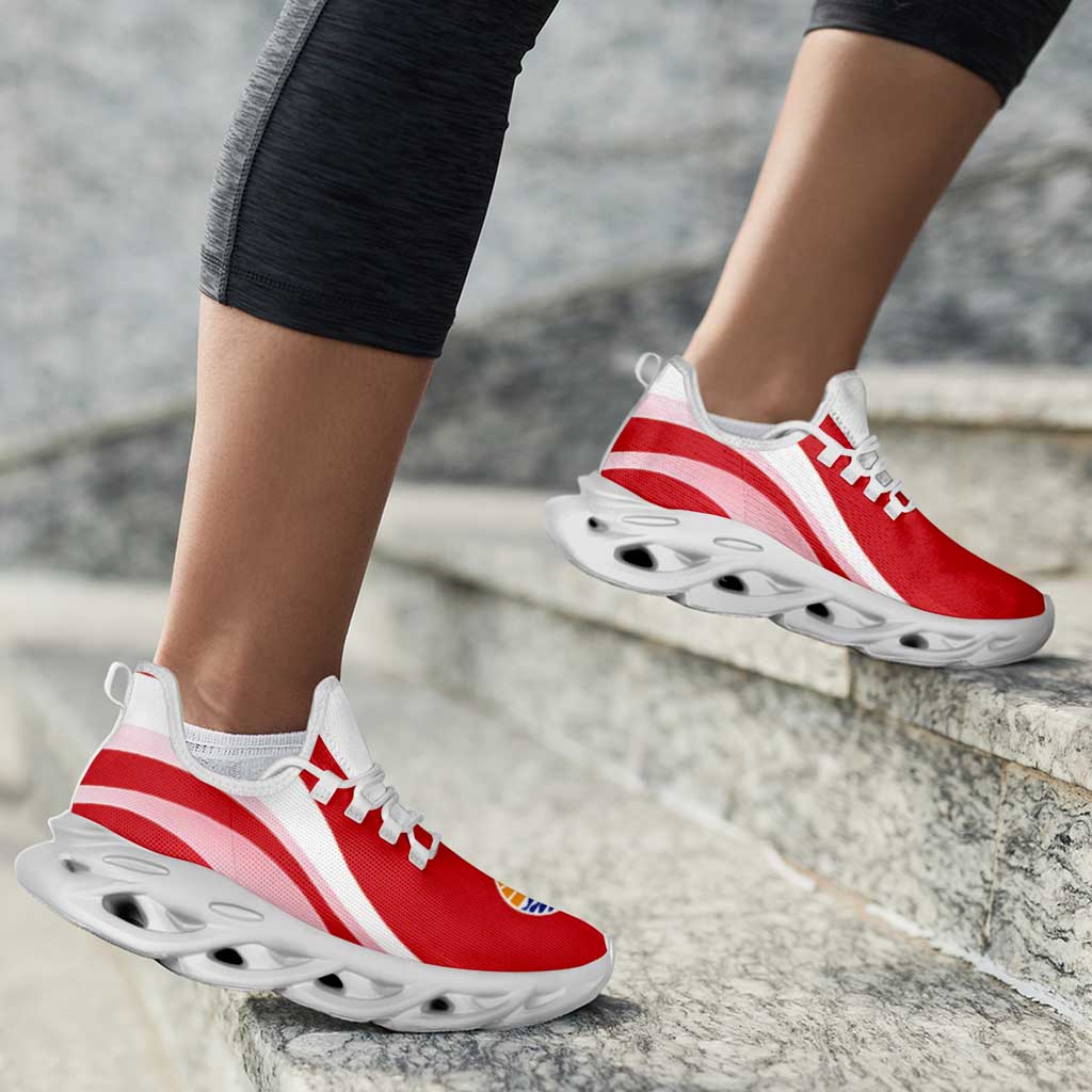 French Polynesia Clunky Sneakers Flag-Inspired Curve Style LT05 - Polynesian Pride