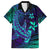 Purple Polynesian Family Matching Off Shoulder Short Dress and Hawaiian Shirt Tribal Hammerhead Shark LT14 Purple - Polynesian Pride