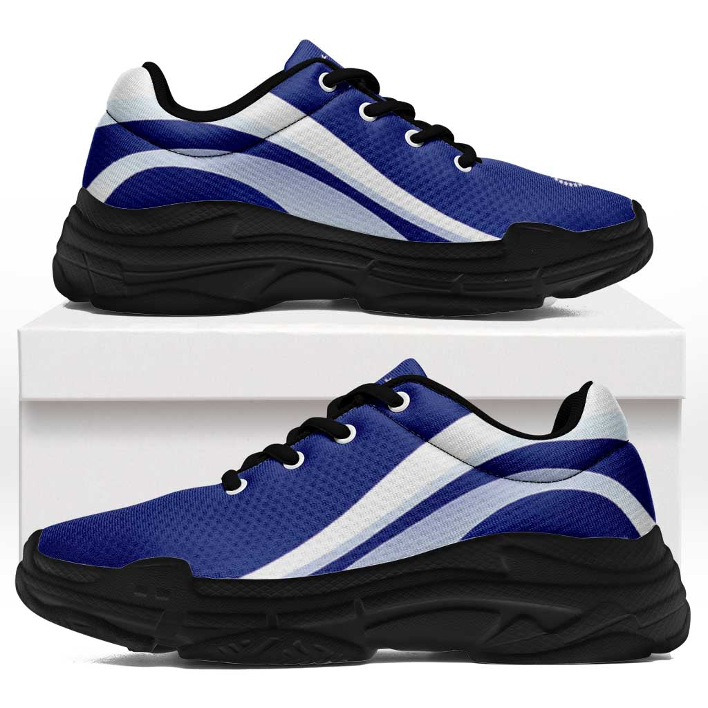 FSM Chuuk Chunky Sneakers Flag-Inspired Curve Style LT05 Blue - Polynesian Pride