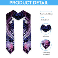 Galaxy Polynesian Pattern With Tropical Flowers Graduation Stole LT05 - Polynesian Pride