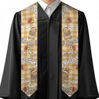 Gold Palaka Hawaii Mele Kalikimaka Graduation Stole Ohia Lehua Shell Leis Funny Gingerbread Santa - Polynesian Pride