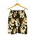 Gold Tropical Hawaii Shorts for Men Seamless Monstera Plumeria Hawaiian Pattern - Polynesian Pride