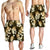 Gold Tropical Hawaii Shorts for Men Seamless Monstera Plumeria Hawaiian Pattern - Polynesian Pride