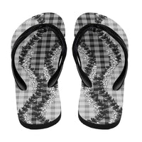 Gray Hawaii Palaka Flip Flops Hawaiian Honohono Lei LT05 - Polynesian Pride
