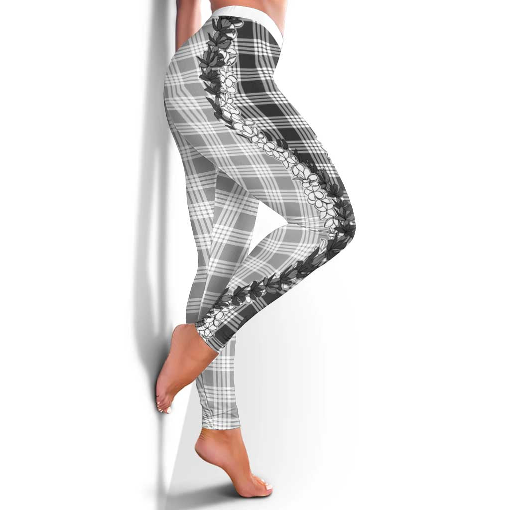 Gray Hawaii Palaka Leggings Hawaiian Honohono Lei LT05 - Polynesian Pride
