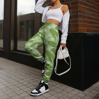 Green Hawaii Kalo Palaka Motifs Jogger Pants Hawaiian Taro Leaves Elegant Vibes LT14 - Polynesian Pride