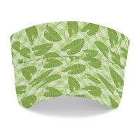 Green Hawaii Kalo Palaka Motifs Sun Visor Cap Hawaiian Taro Leaves Elegant Vibes LT14 - Polynesian Pride