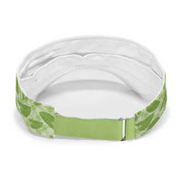 Green Hawaii Kalo Palaka Motifs Sun Visor Cap Hawaiian Taro Leaves Elegant Vibes LT14 - Polynesian Pride