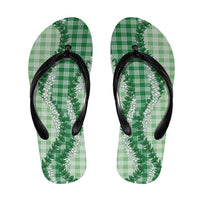 Green Hawaii Palaka Flip Flops Hawaiian Honohono Lei LT05 Green - Polynesian Pride