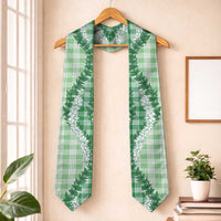 Green Hawaii Palaka Graduation Stole Hawaiian Honohono Lei LT05 One Size Green - Polynesian Pride