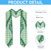 Green Hawaii Palaka Graduation Stole Hawaiian Honohono Lei LT05 - Polynesian Pride